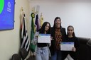 Suplente Jovem Melissa, Vereadora Jovem Isabella e Profª. Juliana