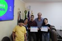 Vereador Jovem Gustavo, Vereadora Jovem Mariana e Família e Diretor Márcio