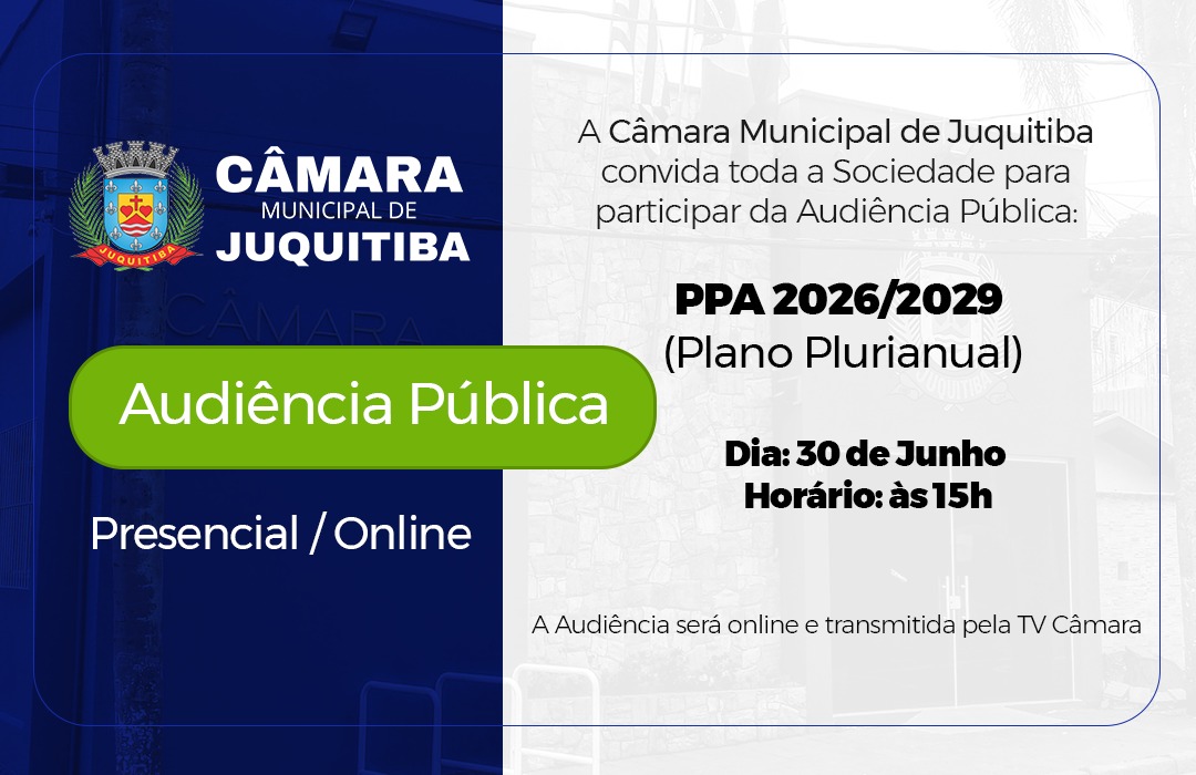 Audiência Pública PPA 2026/2029